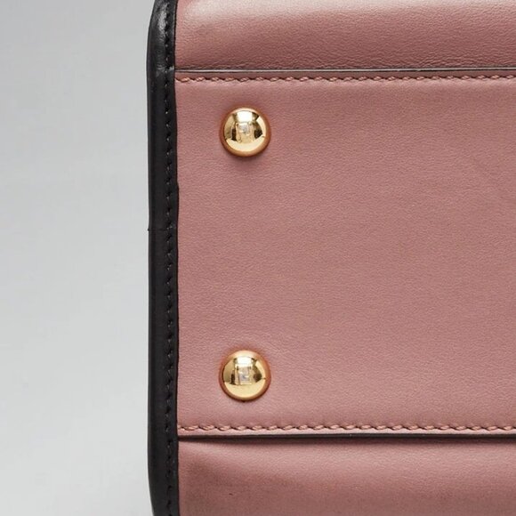 Fendi Pink/Black Calfskin Leather Runaway Small Bag - Picture 12 of 13